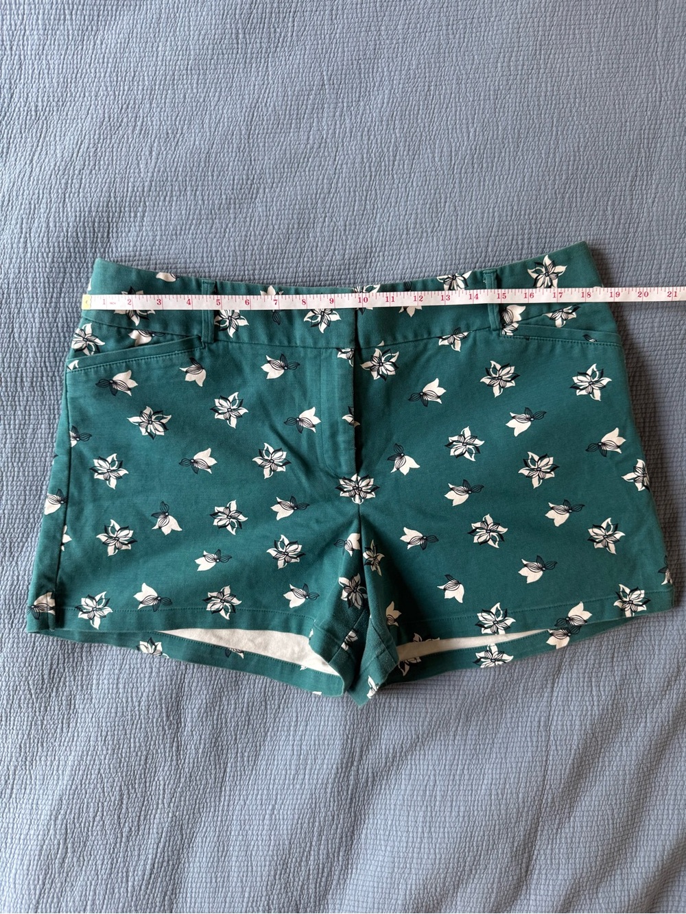 LOFT Teal Green Floral The Riviera Short